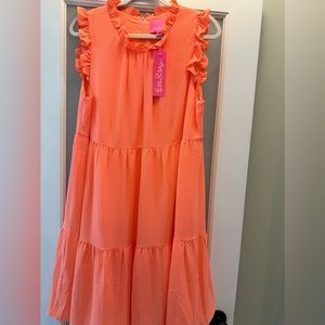 Lilly Pulitzer Jazzy dress, orange sorbet color swing style 🌴new, size XL